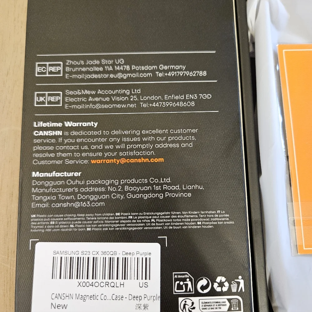CANSHN magnetic case in Deep Purple for a Samsung S23. (NIB)